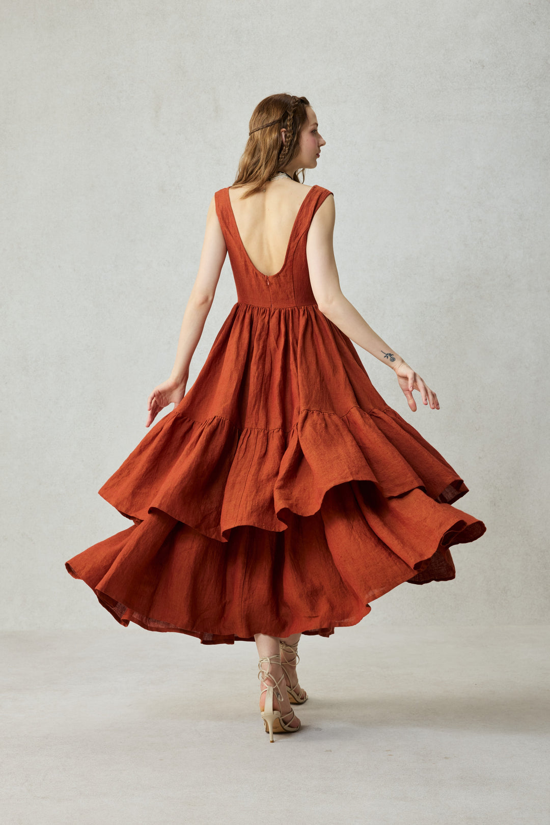 Amélia 29 |Victorian linen dress & skirt （2 pieces)