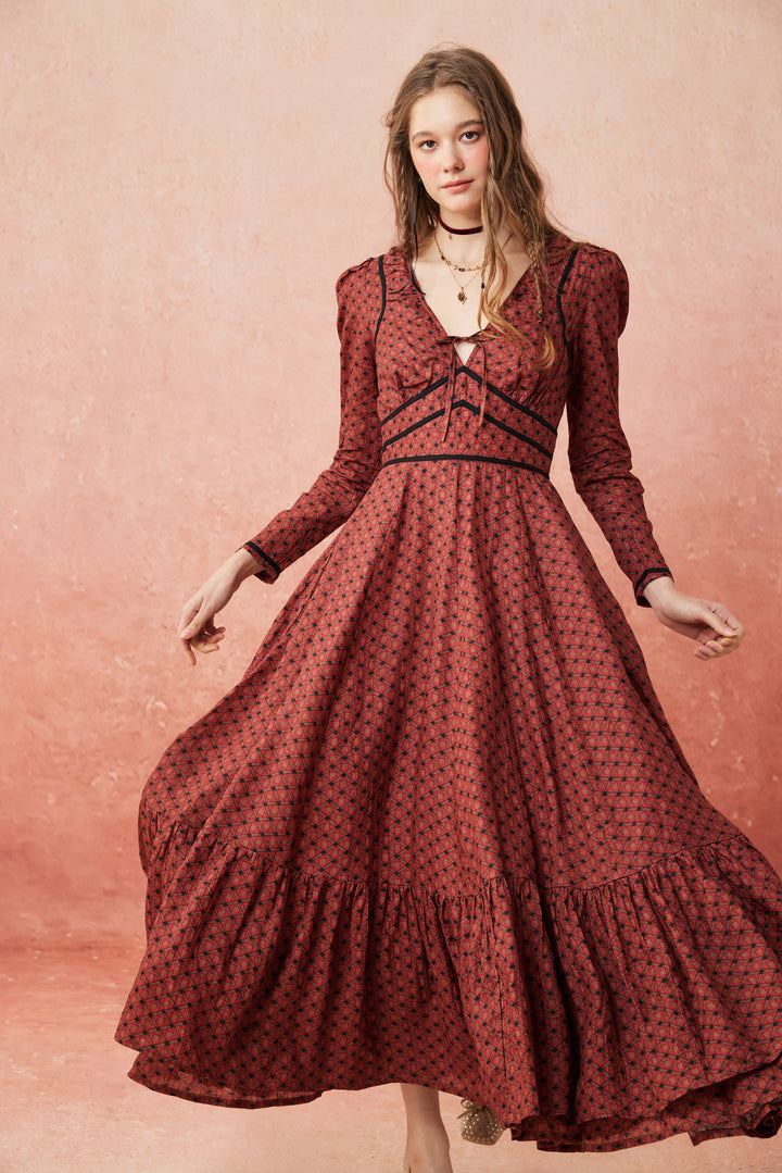 Chelse 19 |Longsleeved Linen Dress Gown