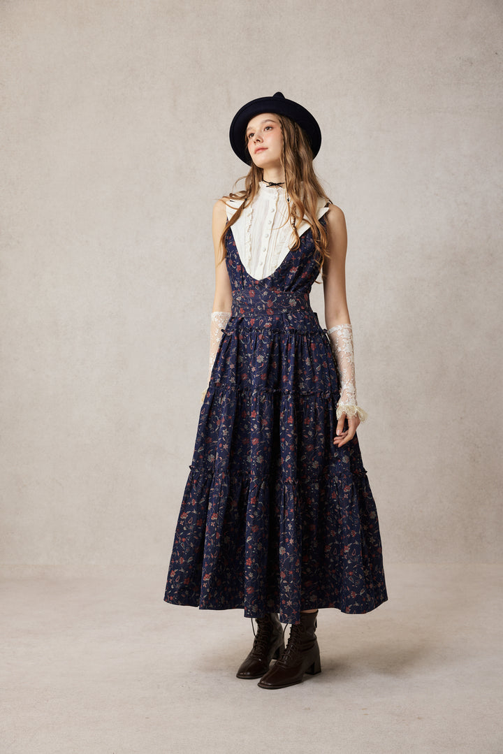 Úrsula 24 | Vintage linen Tiered Dress