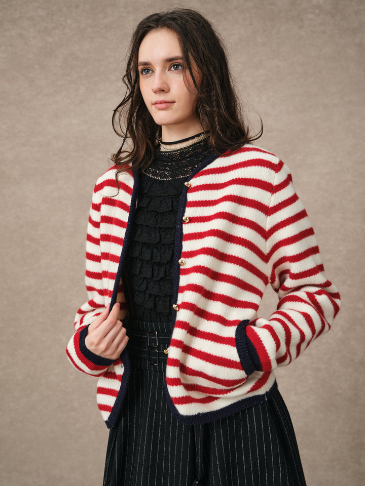 Nova 22 | Striped Open-Front 100% Wool Cargidan