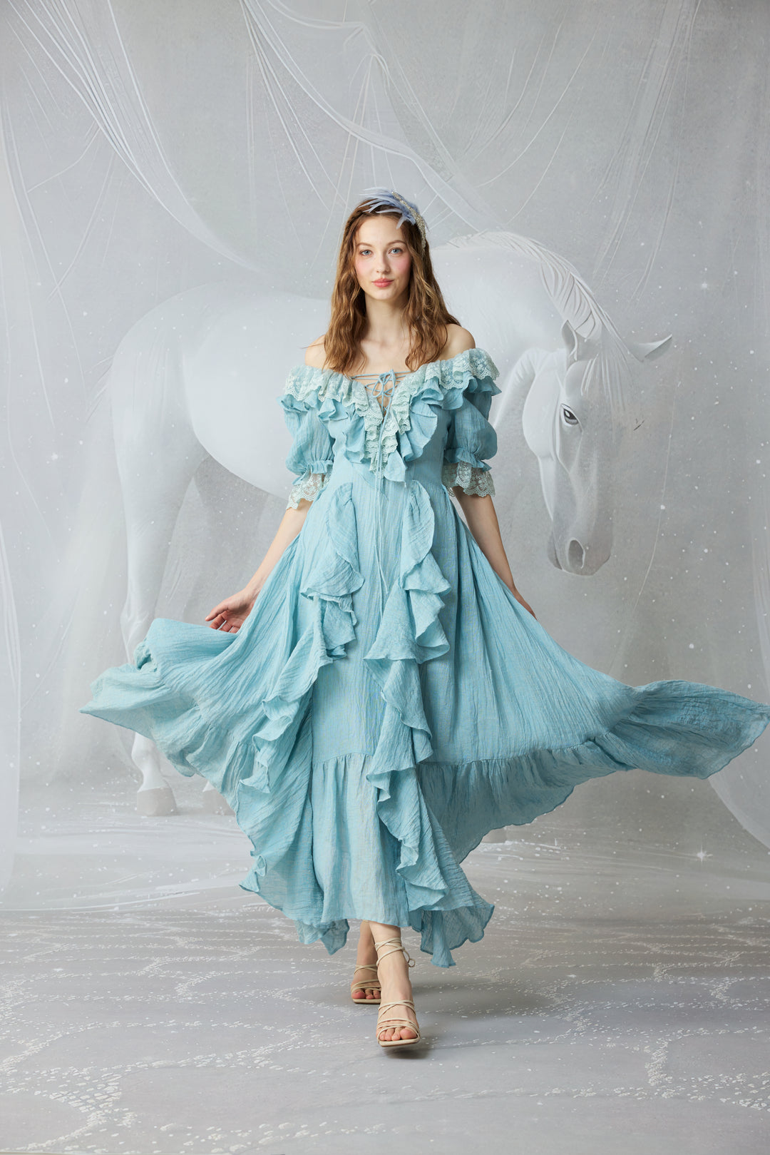 Dewdrops 16 | Maxi Linen Dress Gown