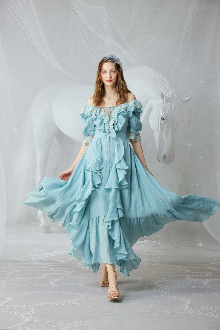 Dewdrops 16 | Maxi Linen Dress Gown