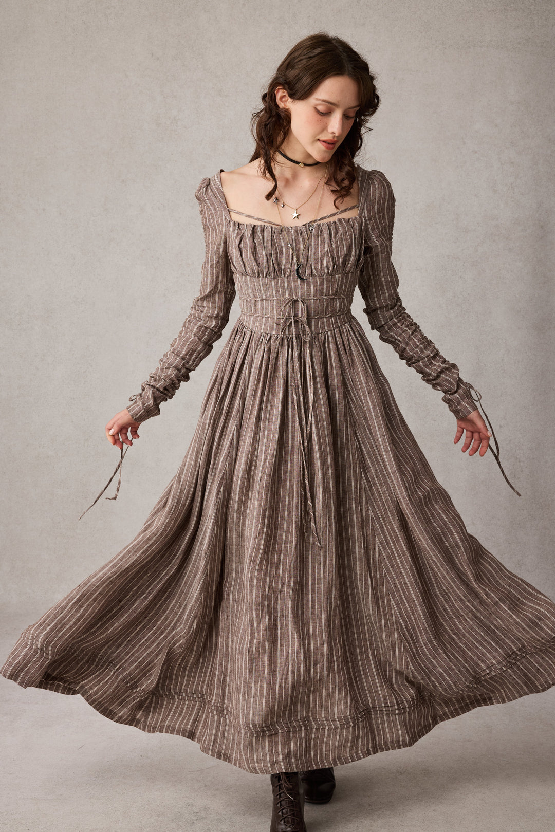 Monette 27 | Corset Linen Dress