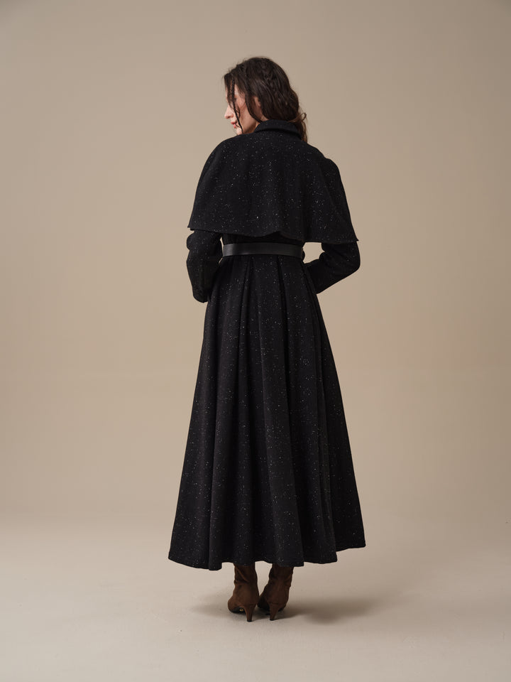 Charlotte 01 | 100% Wool Cape Trench Coat