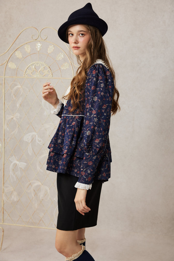 Lydia 18 | Linen Pintucked Puff Sleeve Blouse