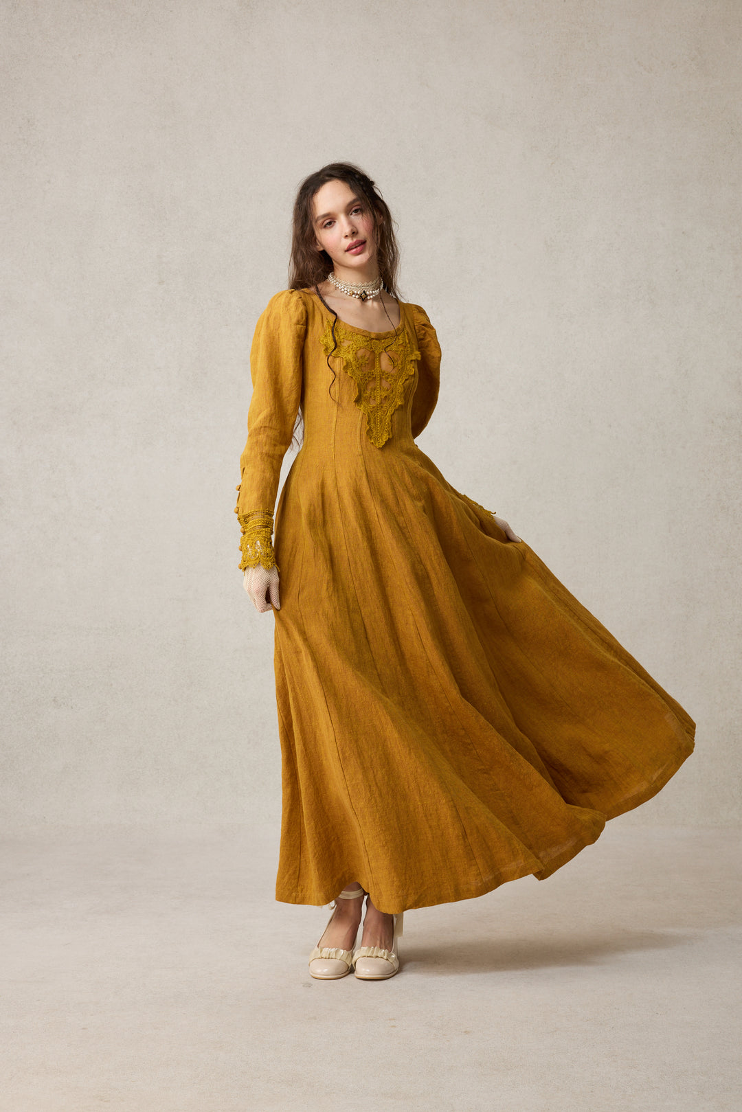 Azalea 23 | Linen Corset Evening Dress