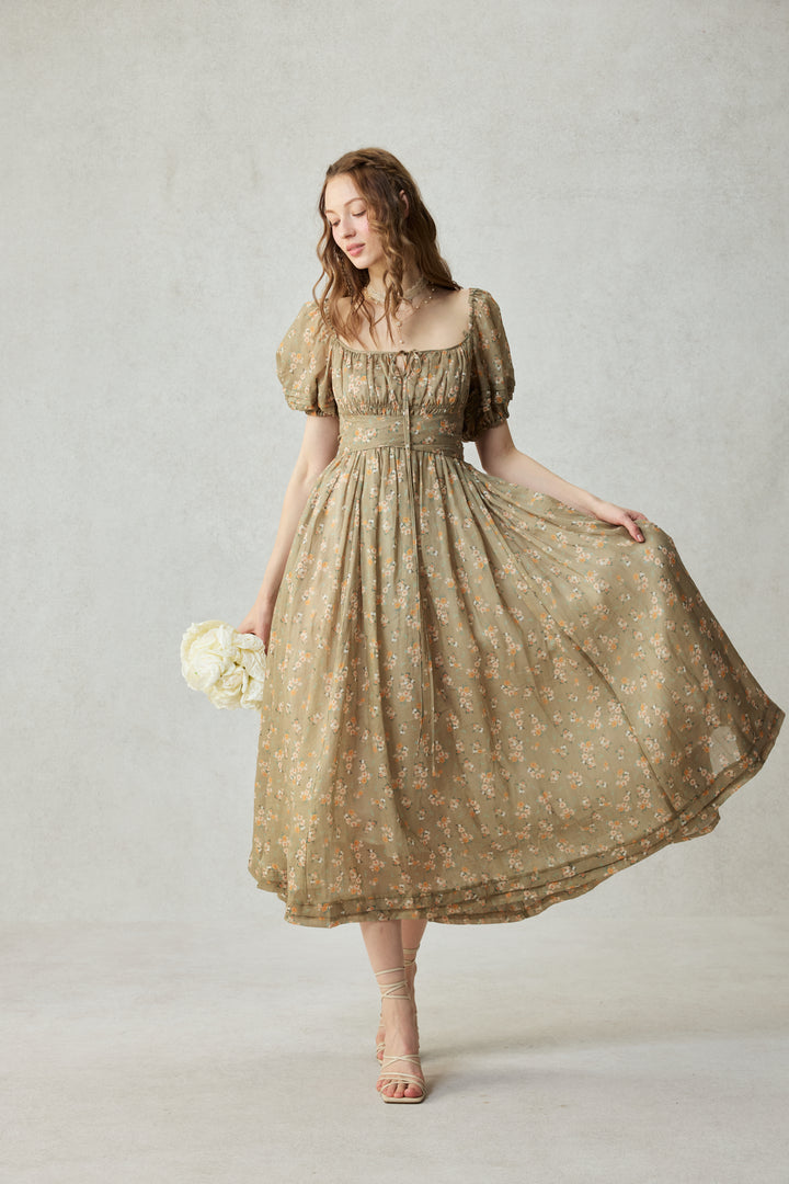 Alice 19 | Floral linen dress