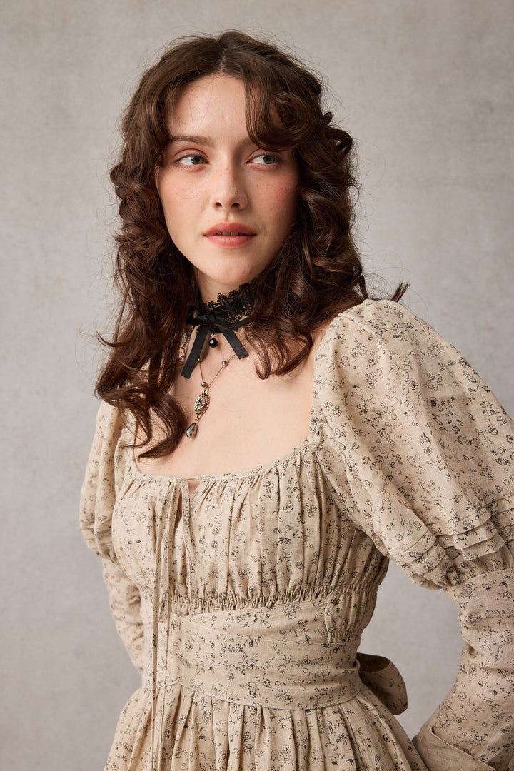 Paisley 11 | Elegant Floral Linen Dress