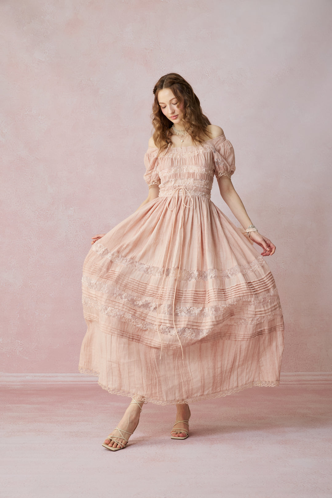 Dawn 17 | Lace Linen Dress Gown