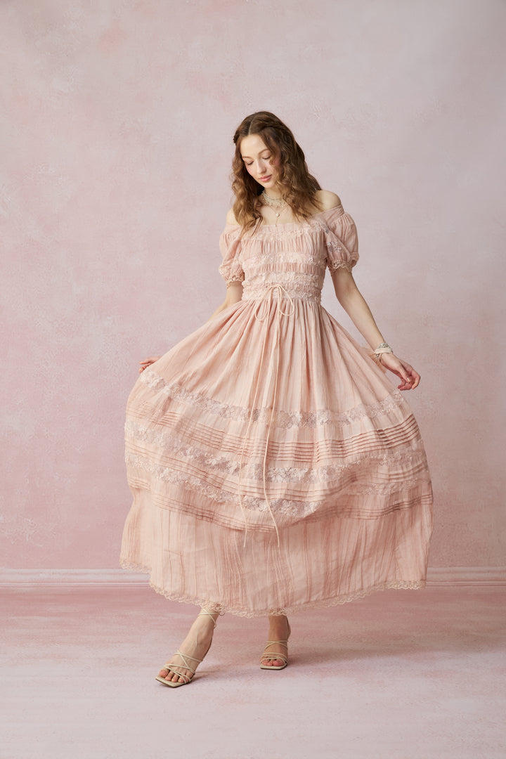 Dawn 17 | Lace Linen Dress Gown