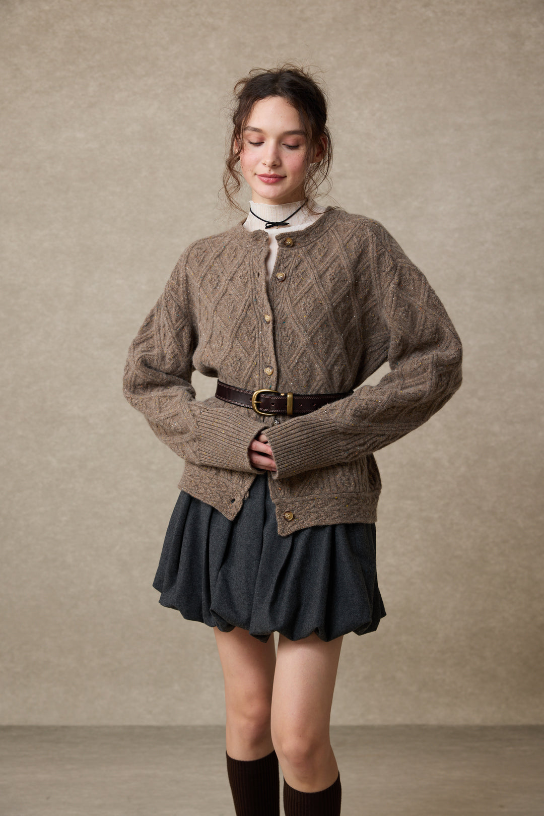 Flurry 17 | 100% Wool Sculptured Knitwear Cardigan