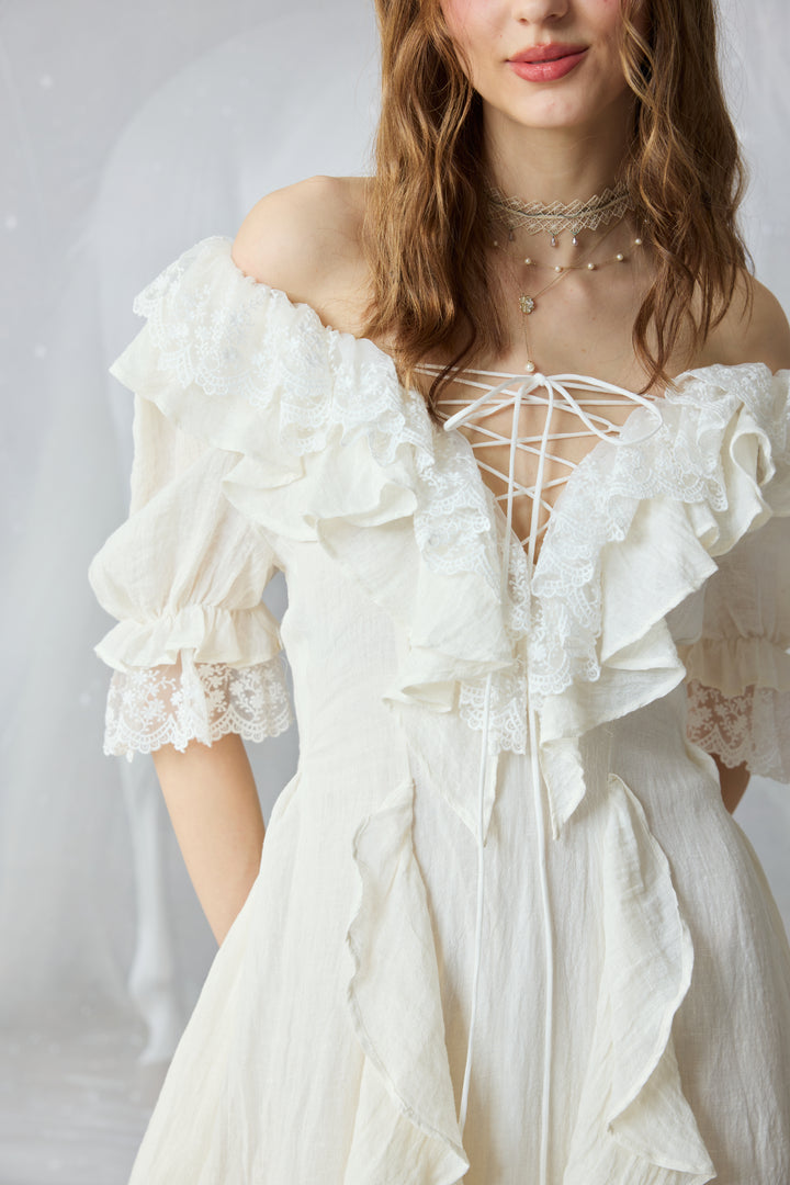 Dewdrops 16 | Maxi Linen Dress Gown