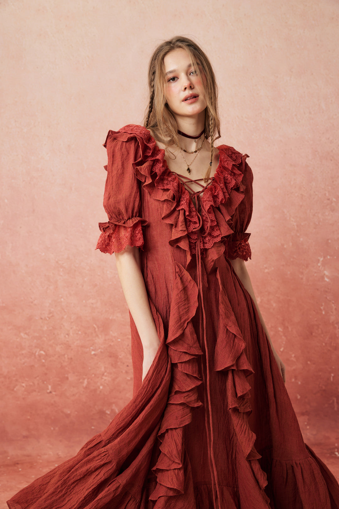 Dewdrops 16 | Maxi Linen Dress Gown