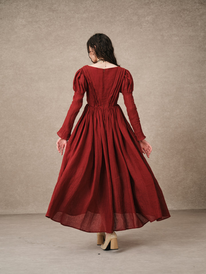 Madder 05 | Tailored Linen Corset Dress