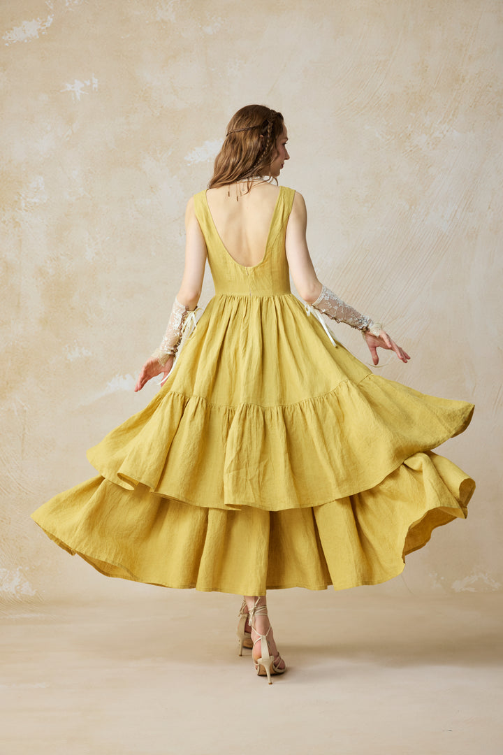 Amélia 29 |Victorian linen dress & skirt （2 pieces)