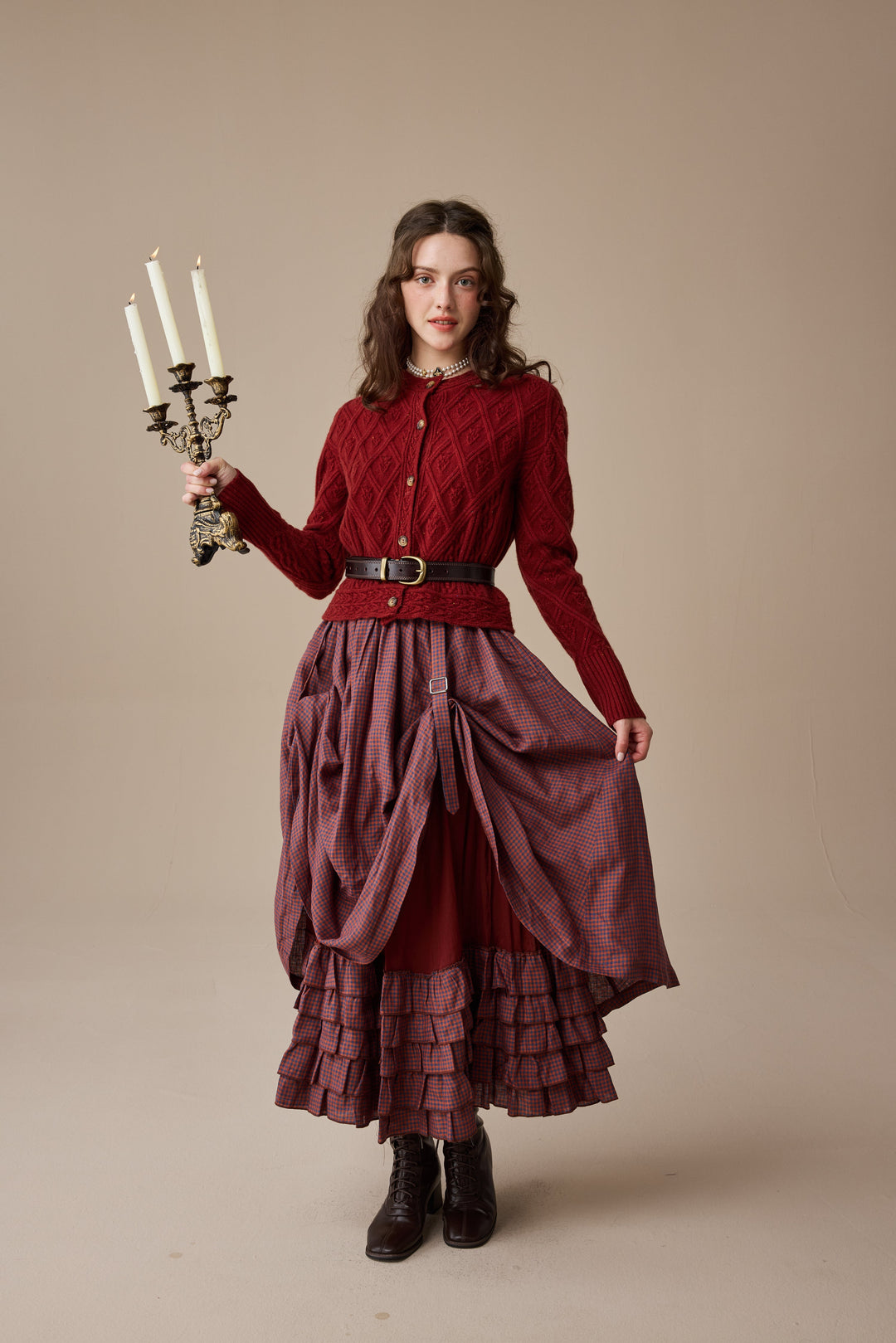 Anna 21 | Layered Linen Skirt (Adjustable)