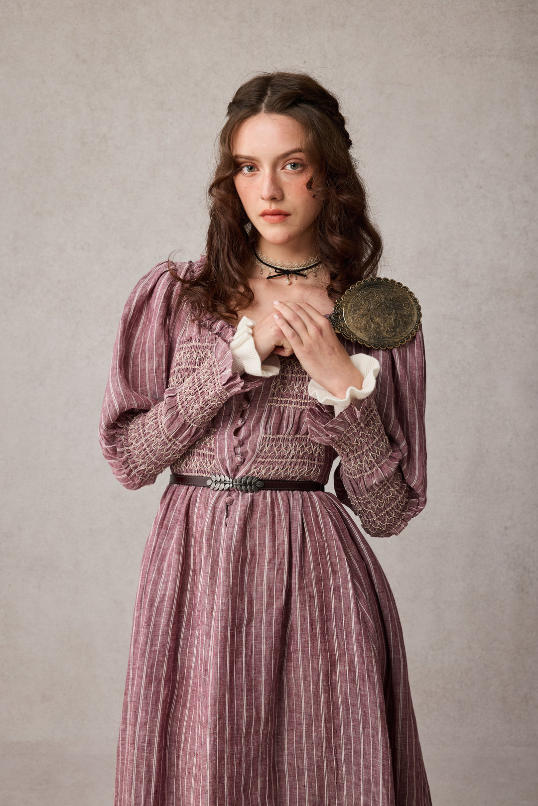 Jasmine 21 |smocking linen dress