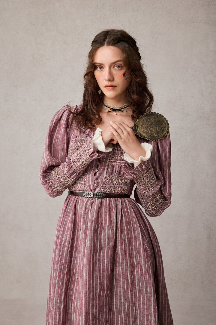 Jasmine 21 |smocking linen dress