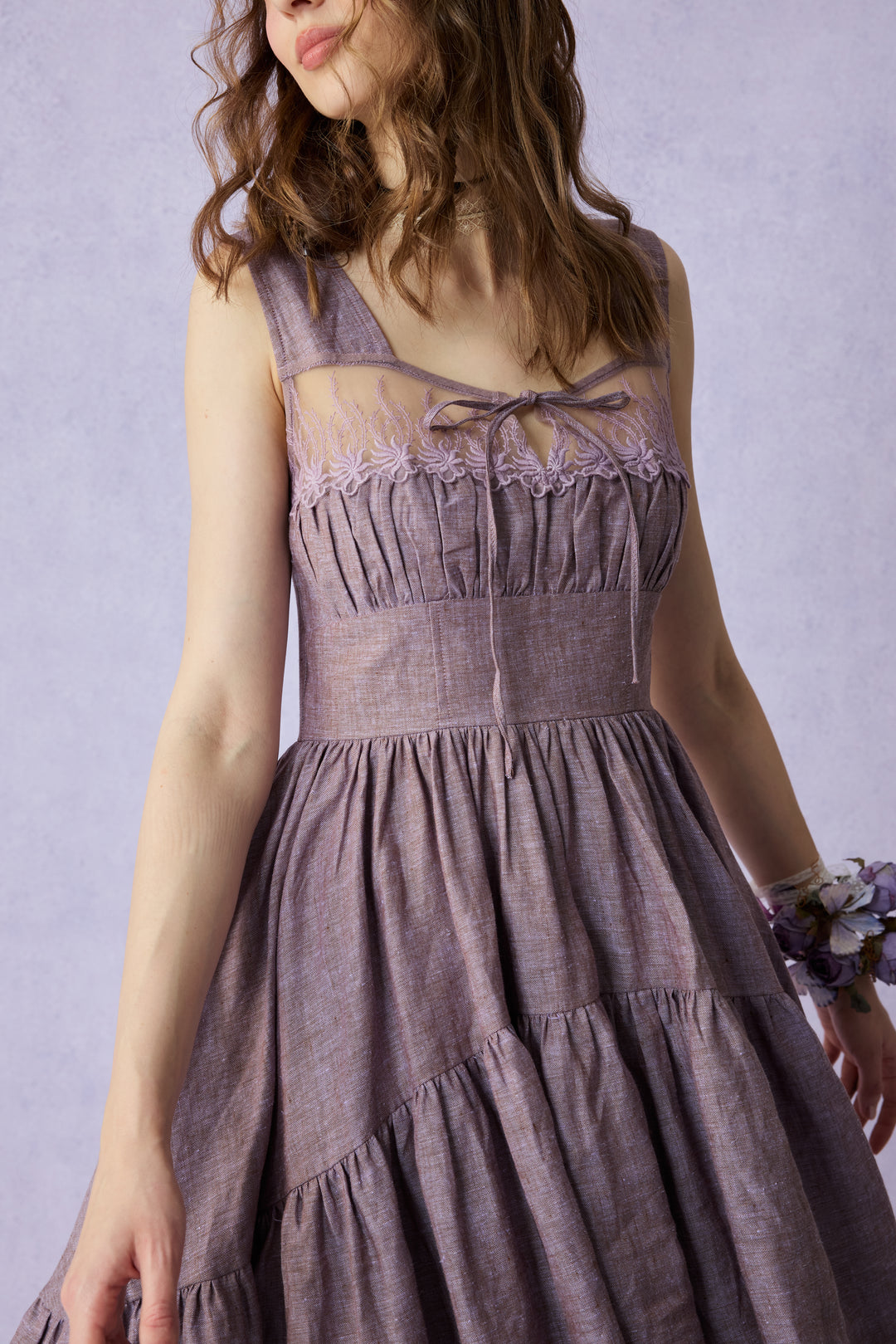 Amélia 29 |Victorian linen dress & skirt （2 pieces)