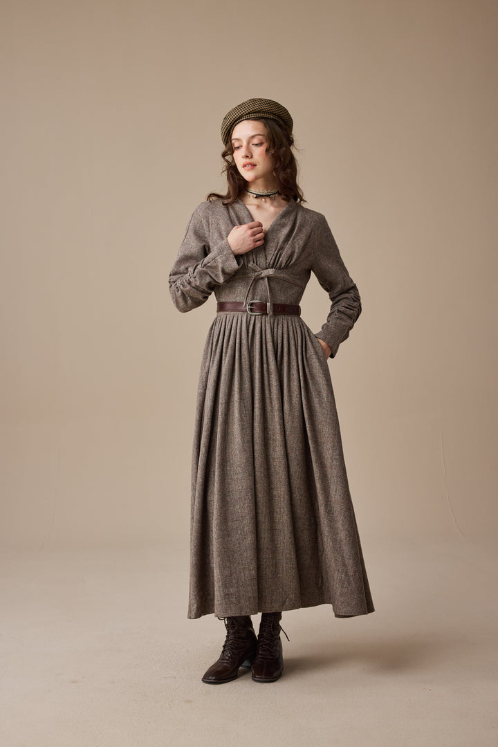 Bette 24 |Gingham 100% Wool Dress