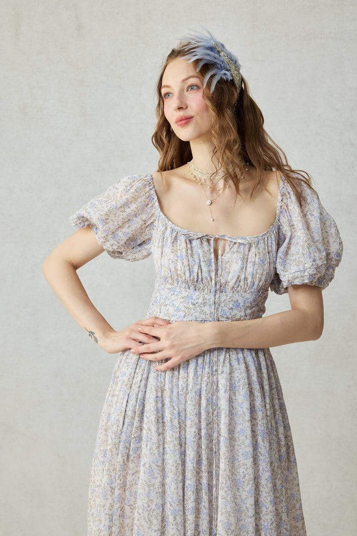 Alice 19 | Floral linen dress
