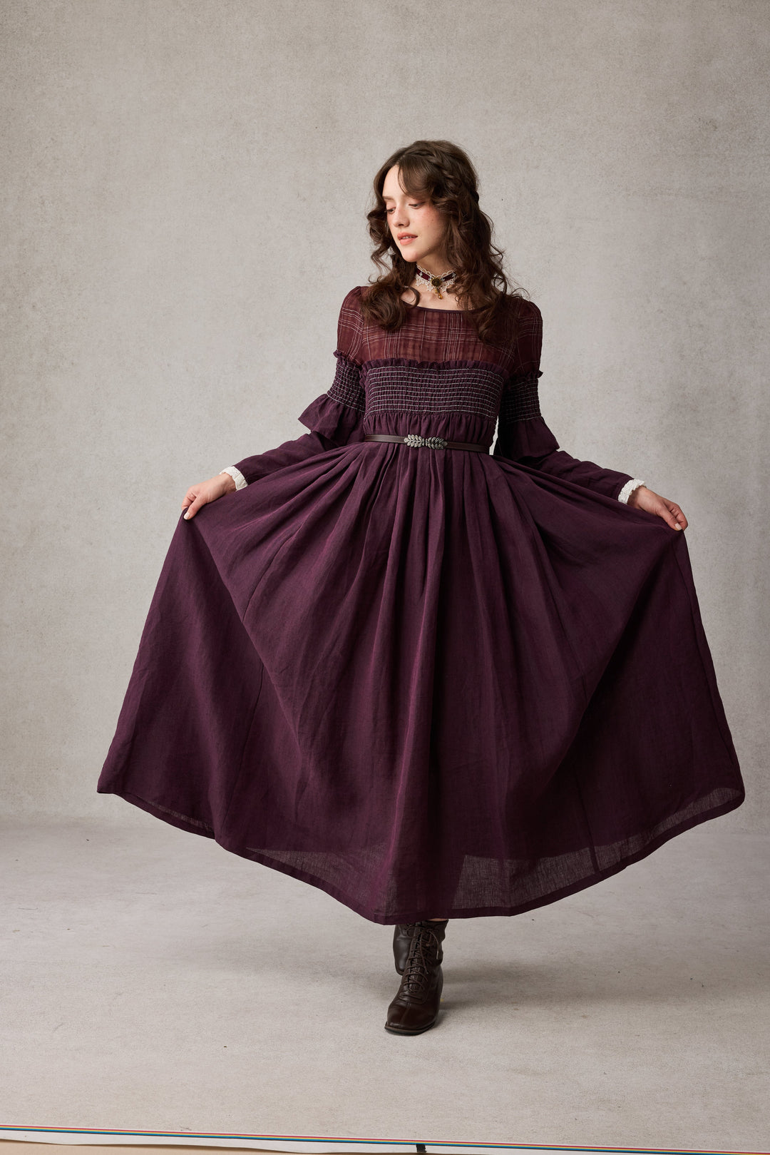 Orchid 19 |romantic linen gown