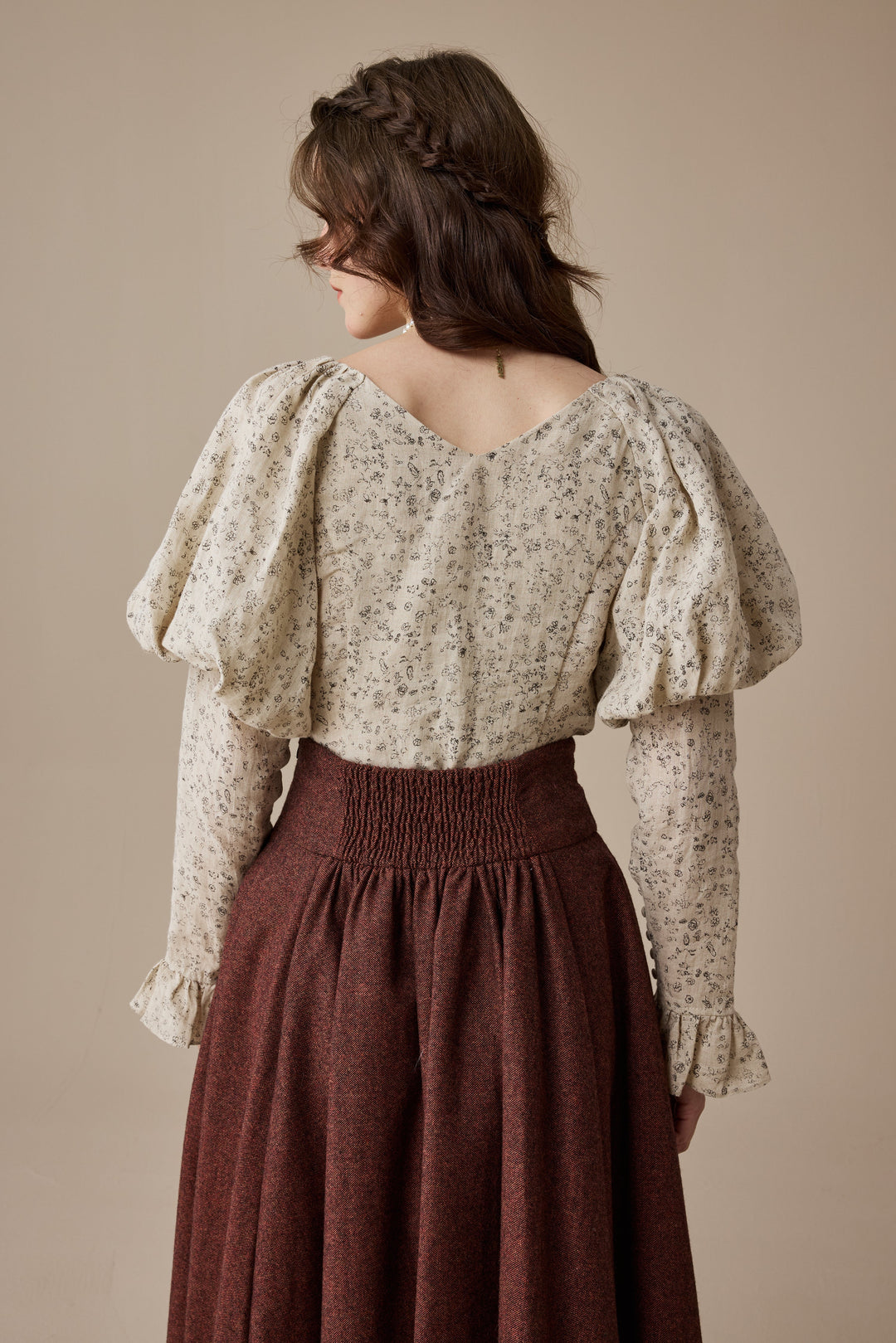 Sonia 33 |pintucked linen blouse