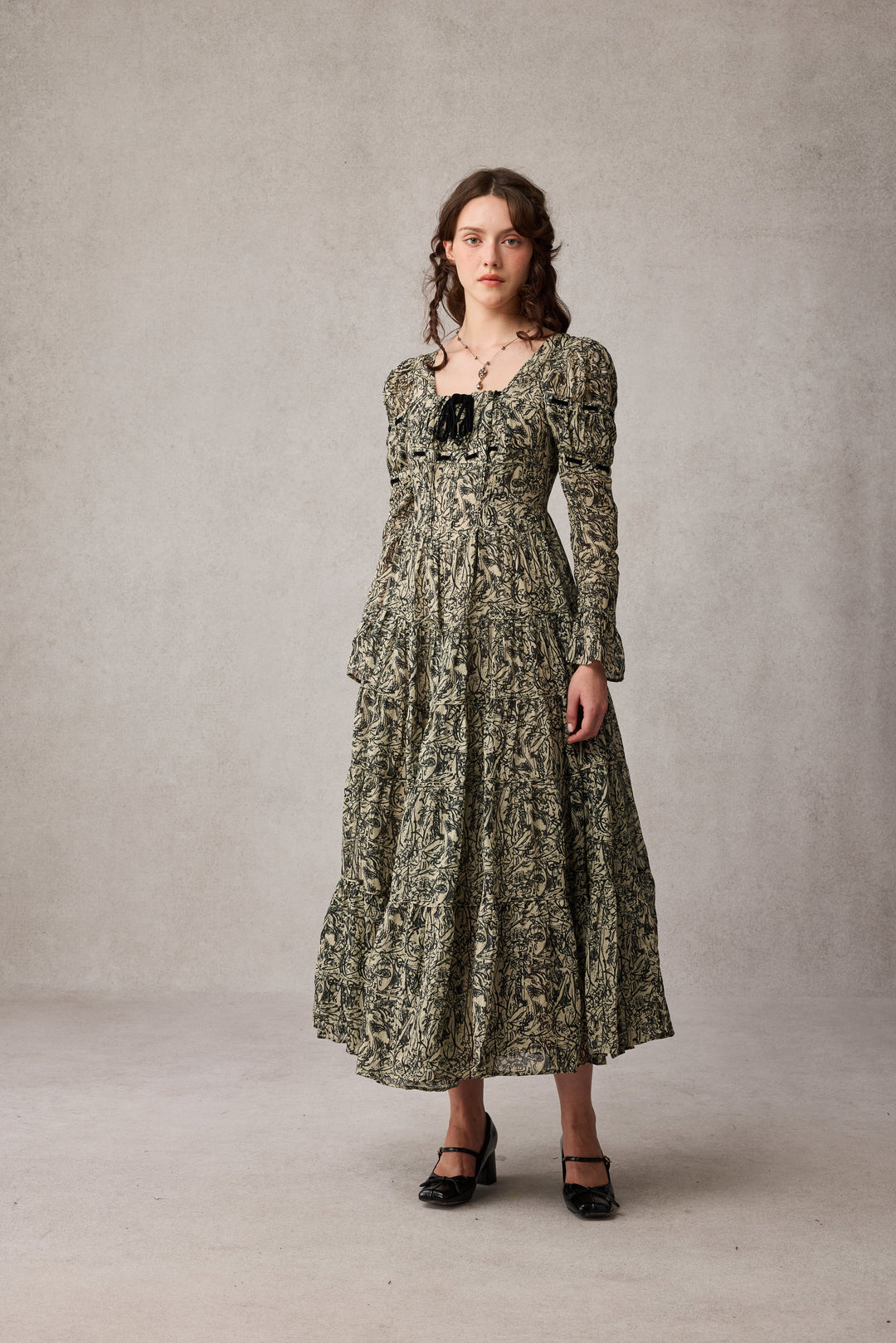 Queena 22 | Empired Maxi linen dress