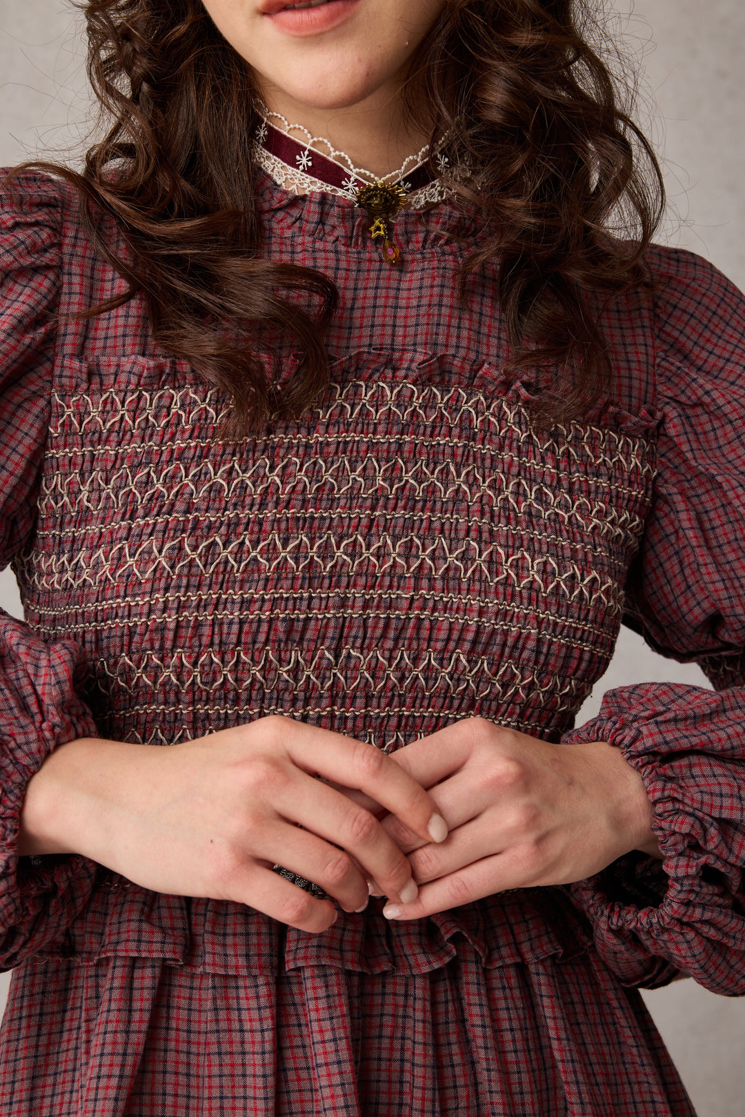 Jane 33 |Edward Smocking Linen Dress Chemise