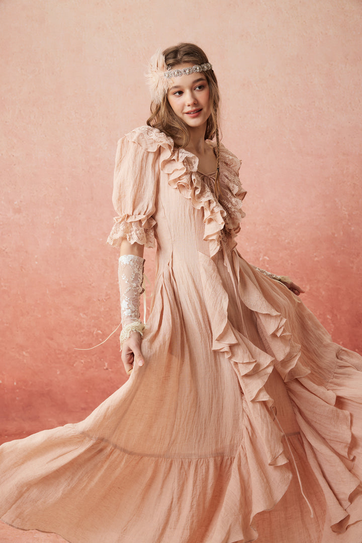 Dewdrops 16 | Maxi Linen Dress Gown