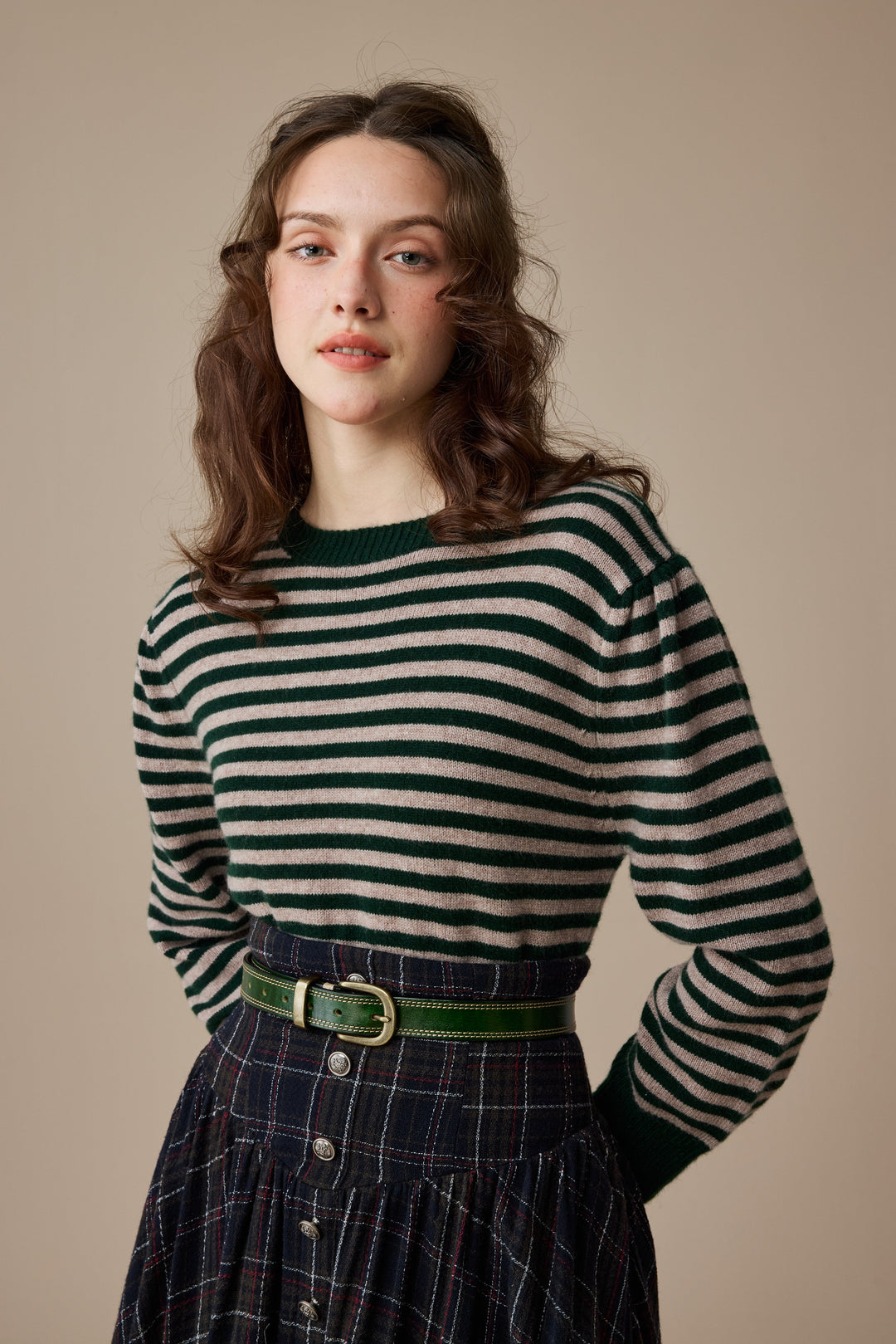 Oxford 13|100% wool classic striped pullover jumper