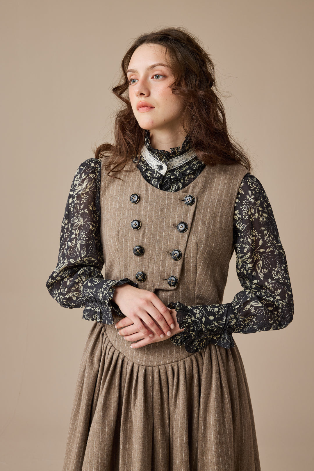 Sharon 21 |pintucked luxury linen shirt blouse