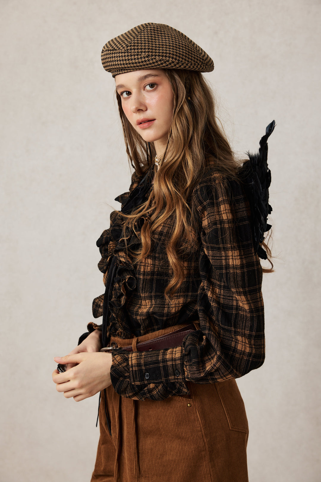 Annie 22 | 100% Wool Puff Sleeve Shirt Blouse