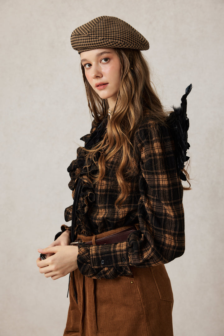 Annie 22 | 100% Wool Puff Sleeve Shirt Blouse