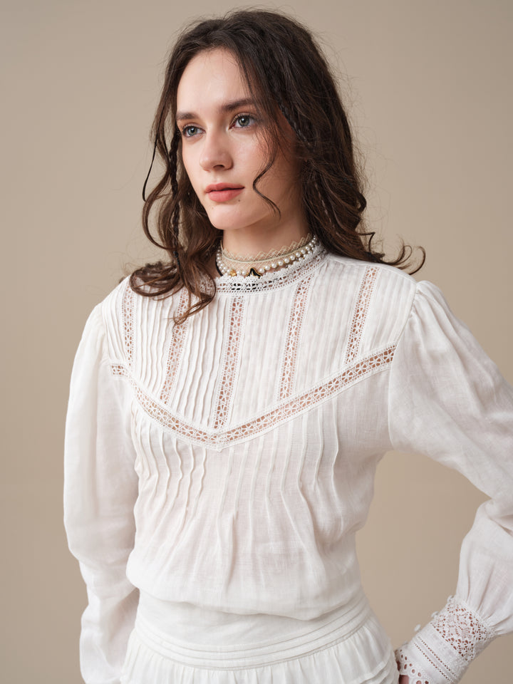 Minna 21 | Edward Linen Lace Blouse