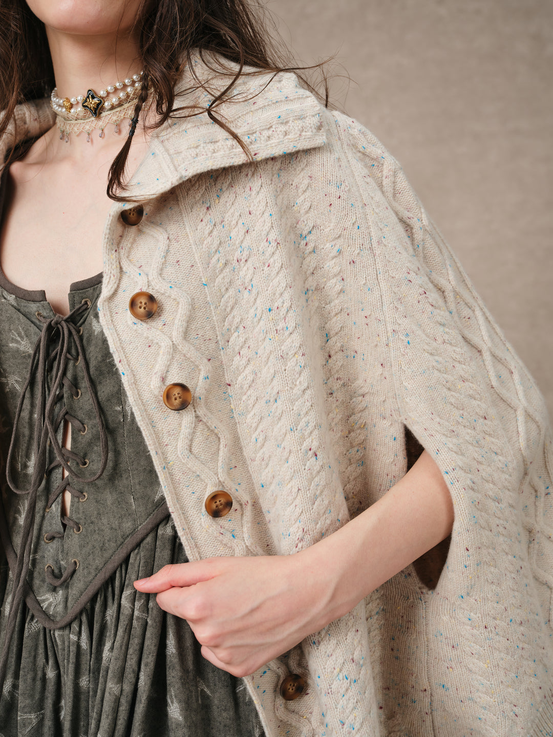 Fleece Cloud | Oversized 100% Wool Knit Poncho