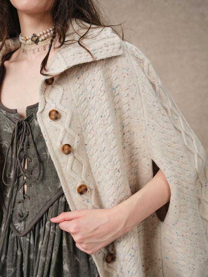 Fleece Cloud | Oversized 100% Wool Knit Poncho