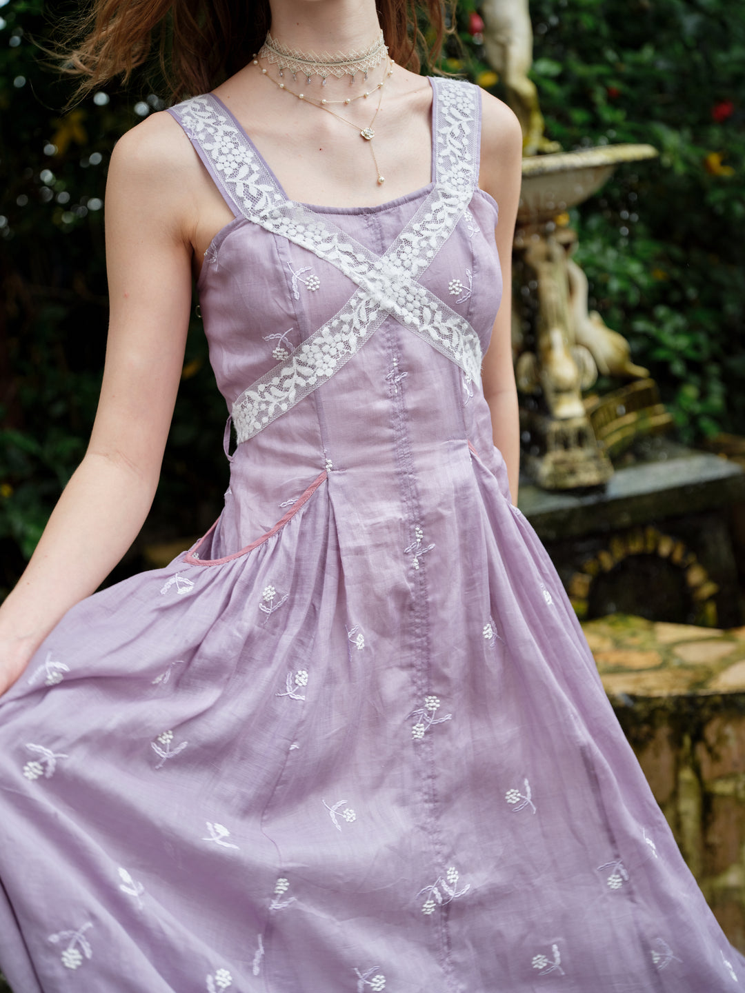 Juliet | Lace & Linen Dress Gown