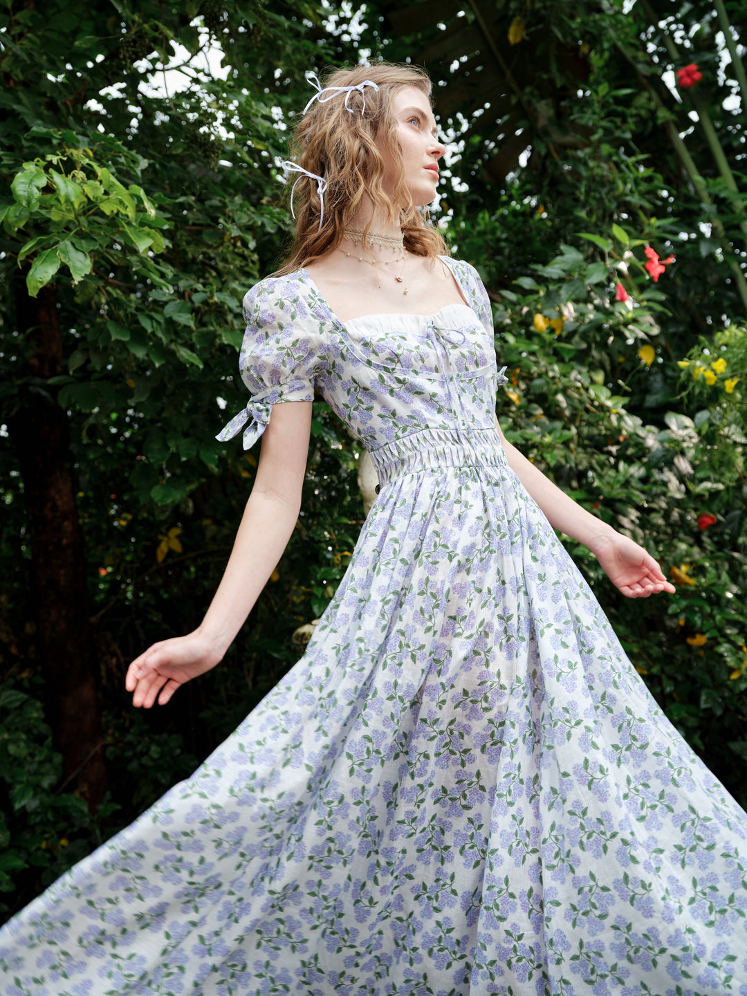 Hydrangea 27 | Corset Floral Linen Dress Linennaive Hydrangea 27 | Corset Floral Linen Dress Linennaive