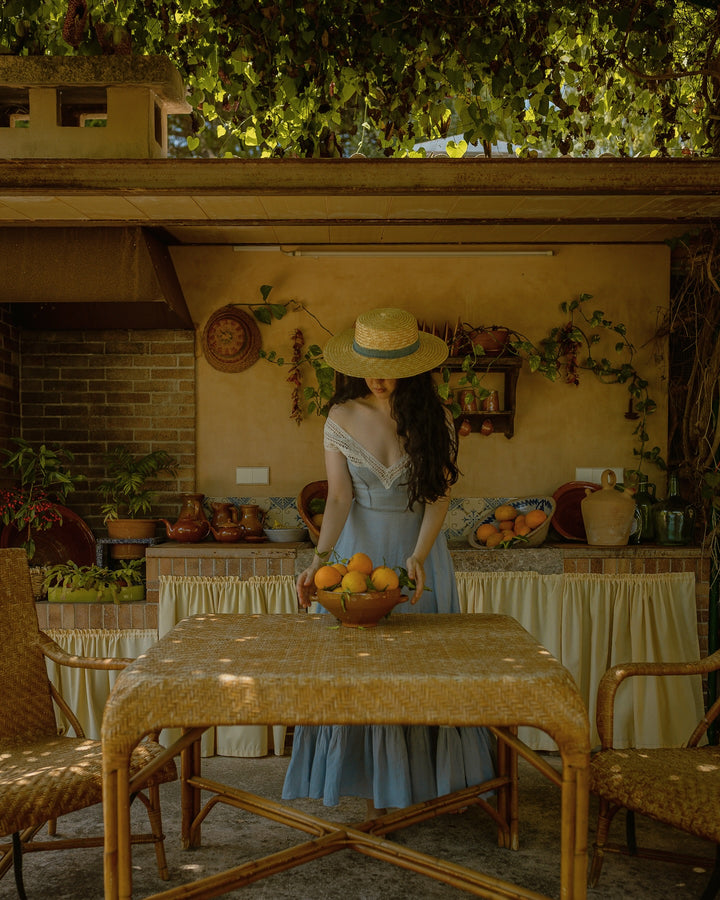 Cherry Tree 25 | Lace Linen flared dress