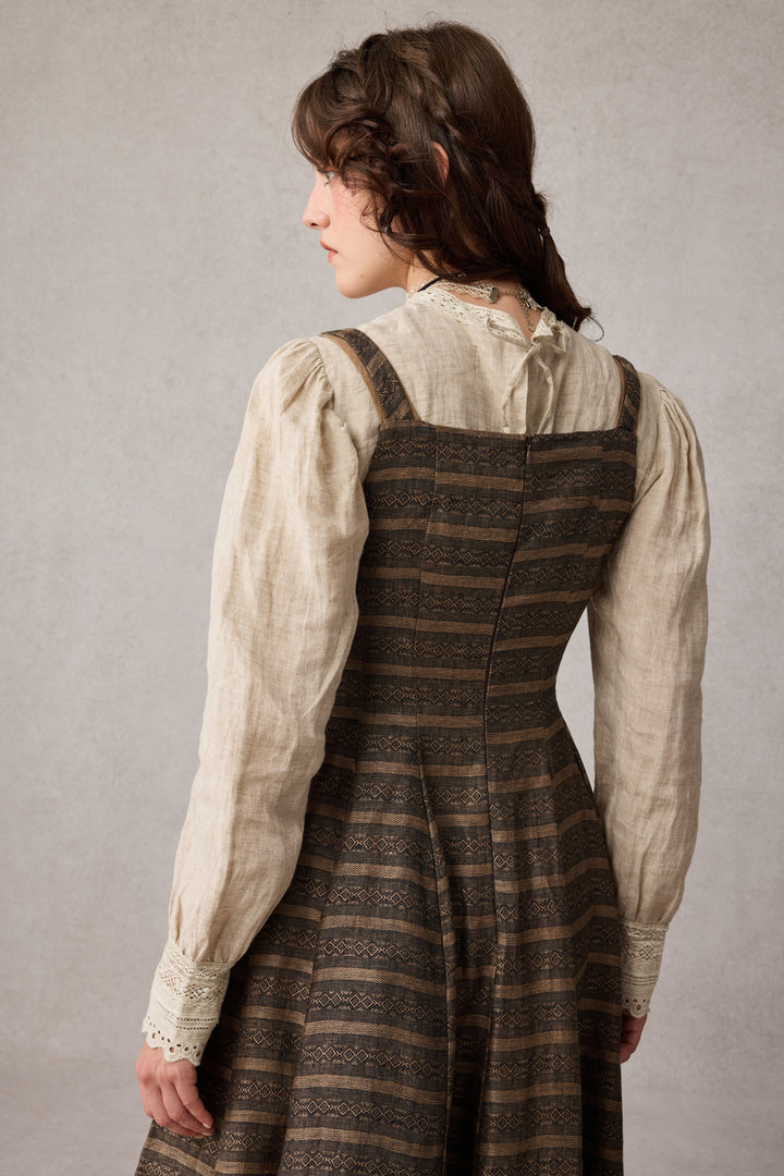 Alisa 25 | lace up linen dress