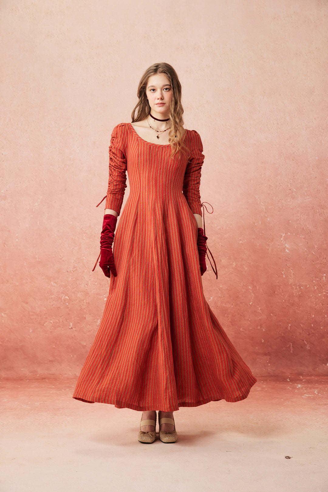 Crystal 17 | Victorian maxi linen dress