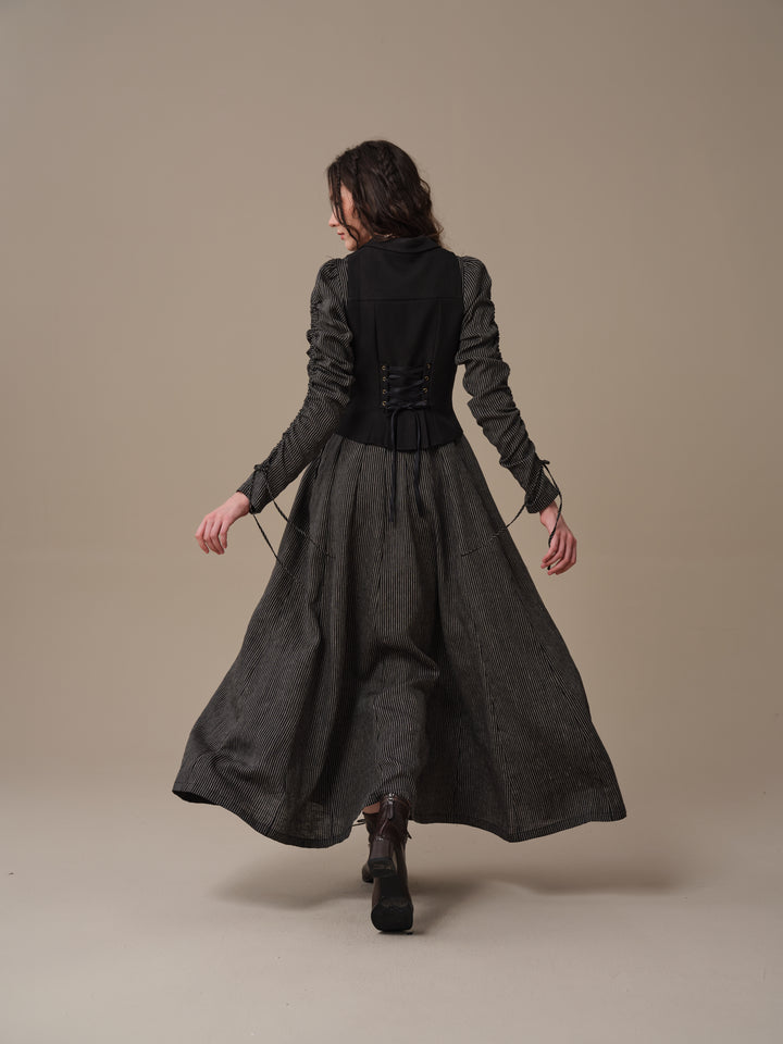 Crystal 17 | Victorian maxi linen dress