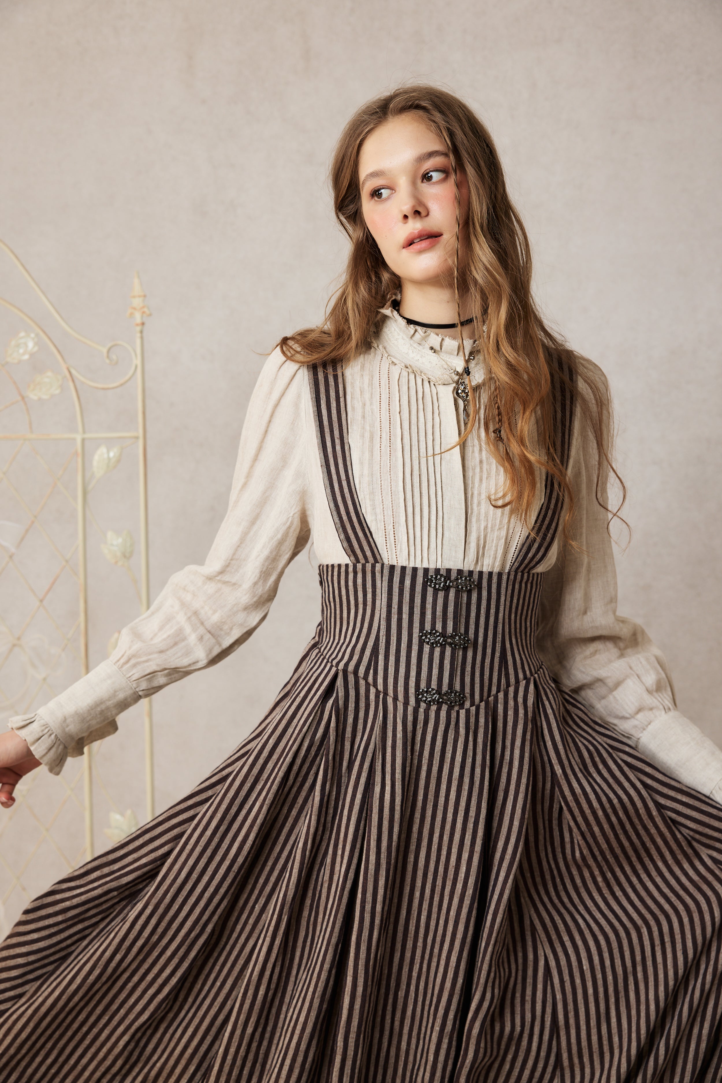 Clarise 22 | Retro Linen Skirt – Linennaive