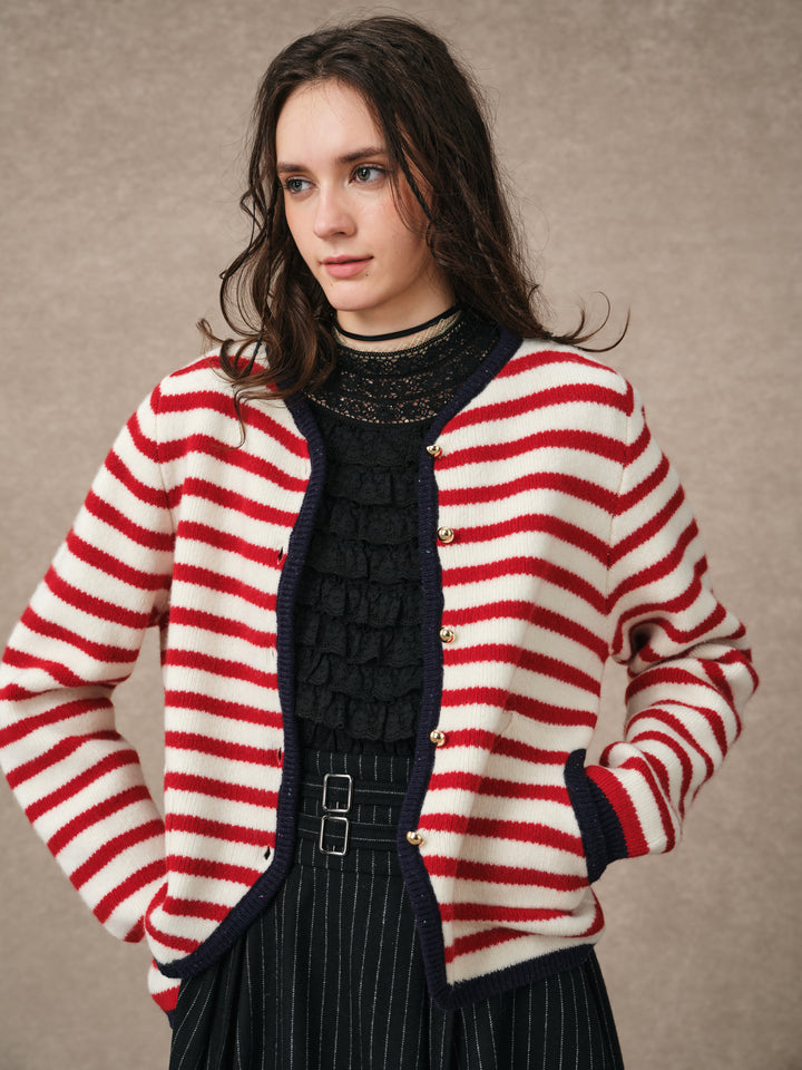 Nova 22 | Striped Open-Front 100% Wool Cargidan
