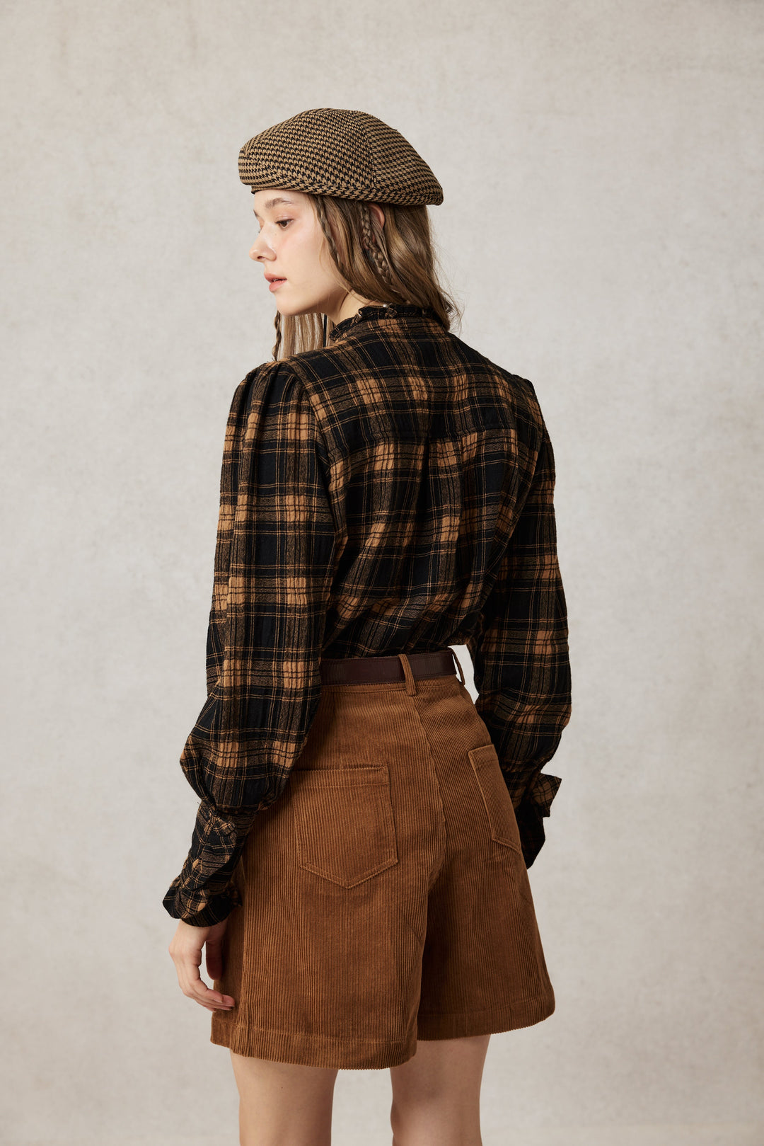 Annie 22 | 100% Wool Puff Sleeve Shirt Blouse