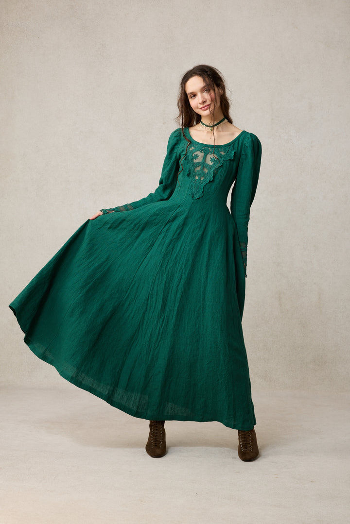 Azalea 23 | Linen Corset Evening Dress