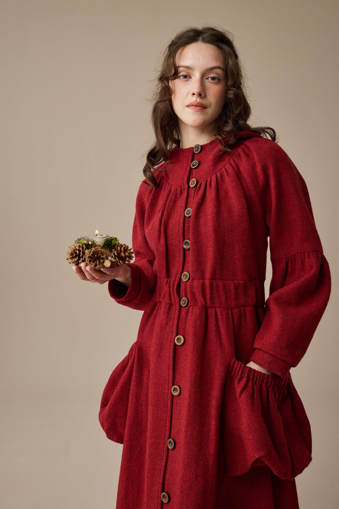 Melissa 28 |100% Wool Hooded Coat