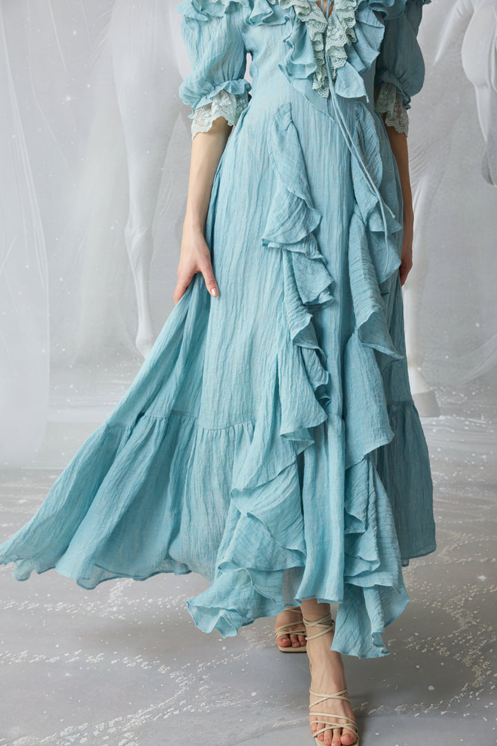 Dewdrops 16 | Maxi Linen Dress Gown