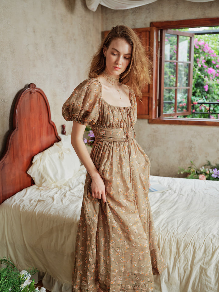 Alice 19 | Floral linen dress